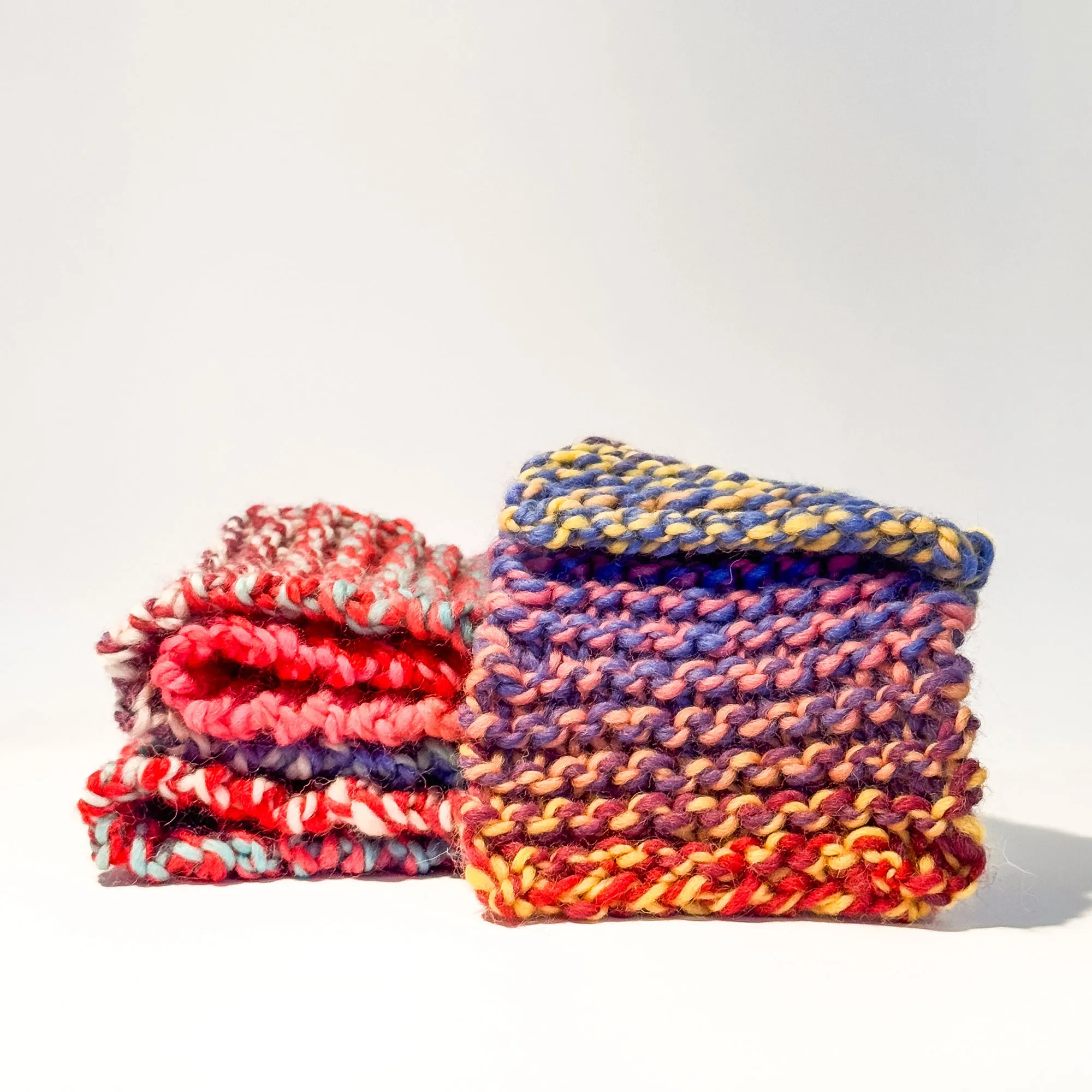 Rainbow Hand Knit Scarf
