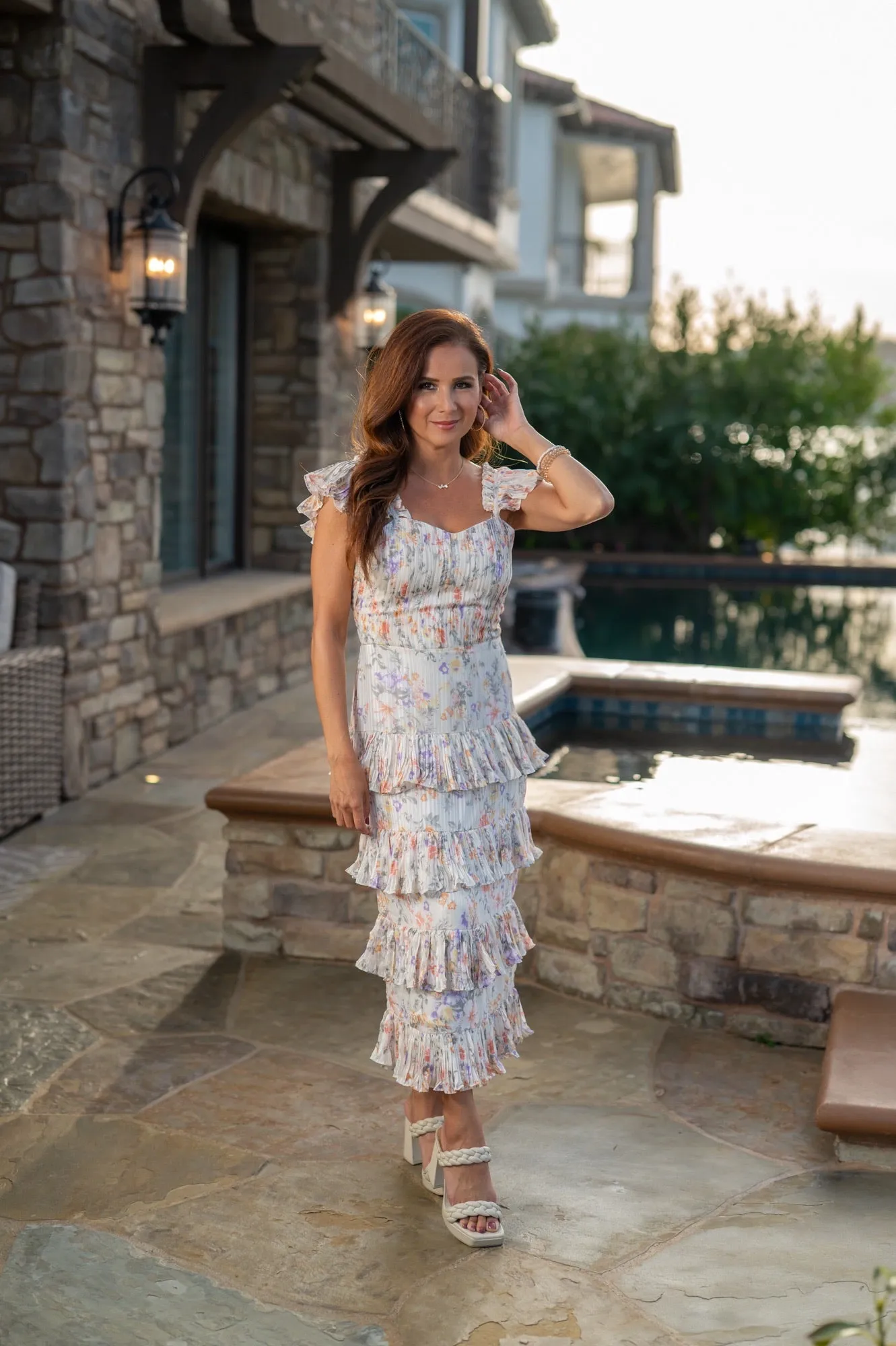 RESET BY JANE KRISTI DRESS - IVORY FLORAL