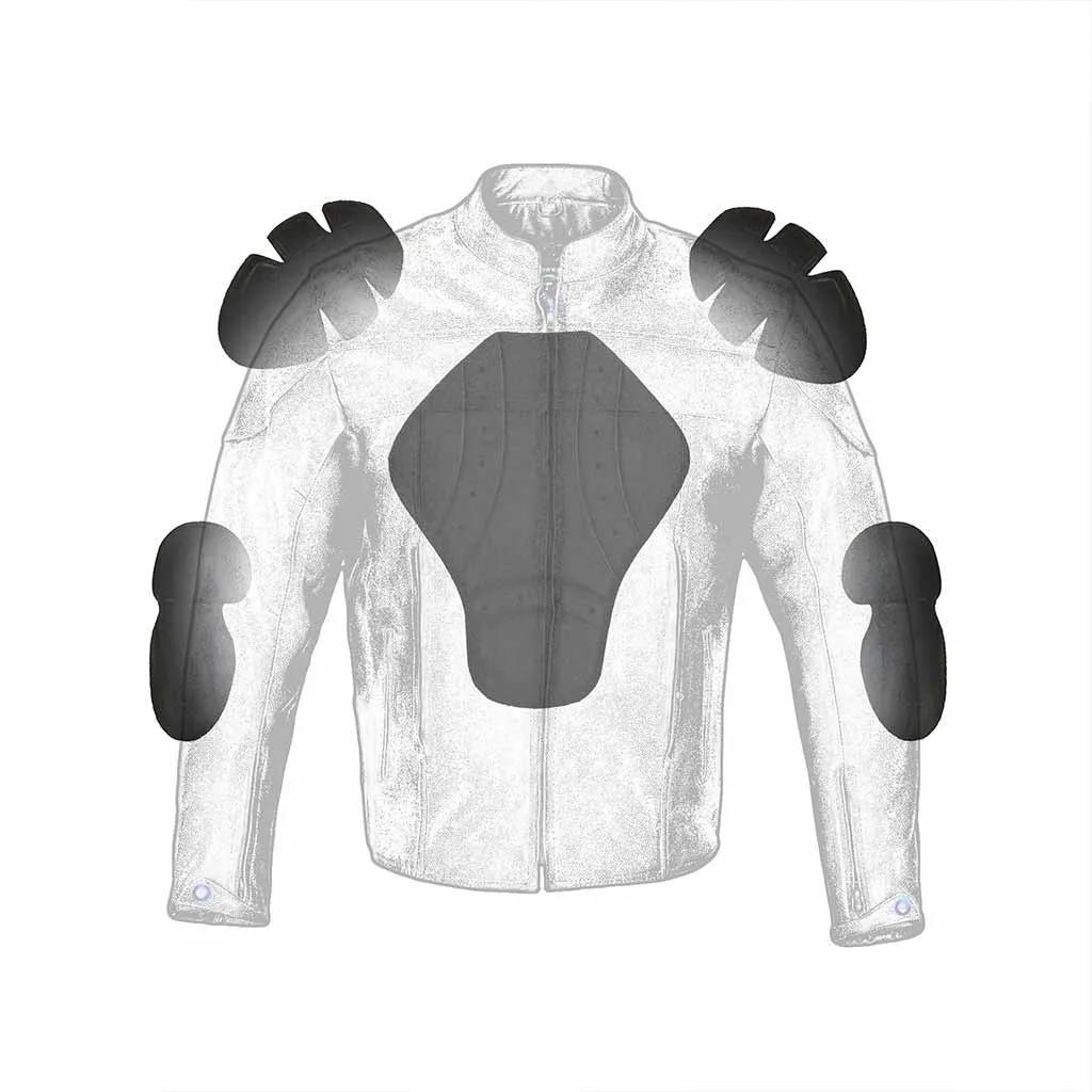 RIDERACT® Mens Leather Motorcycle Jacket Classico Moto Jacket