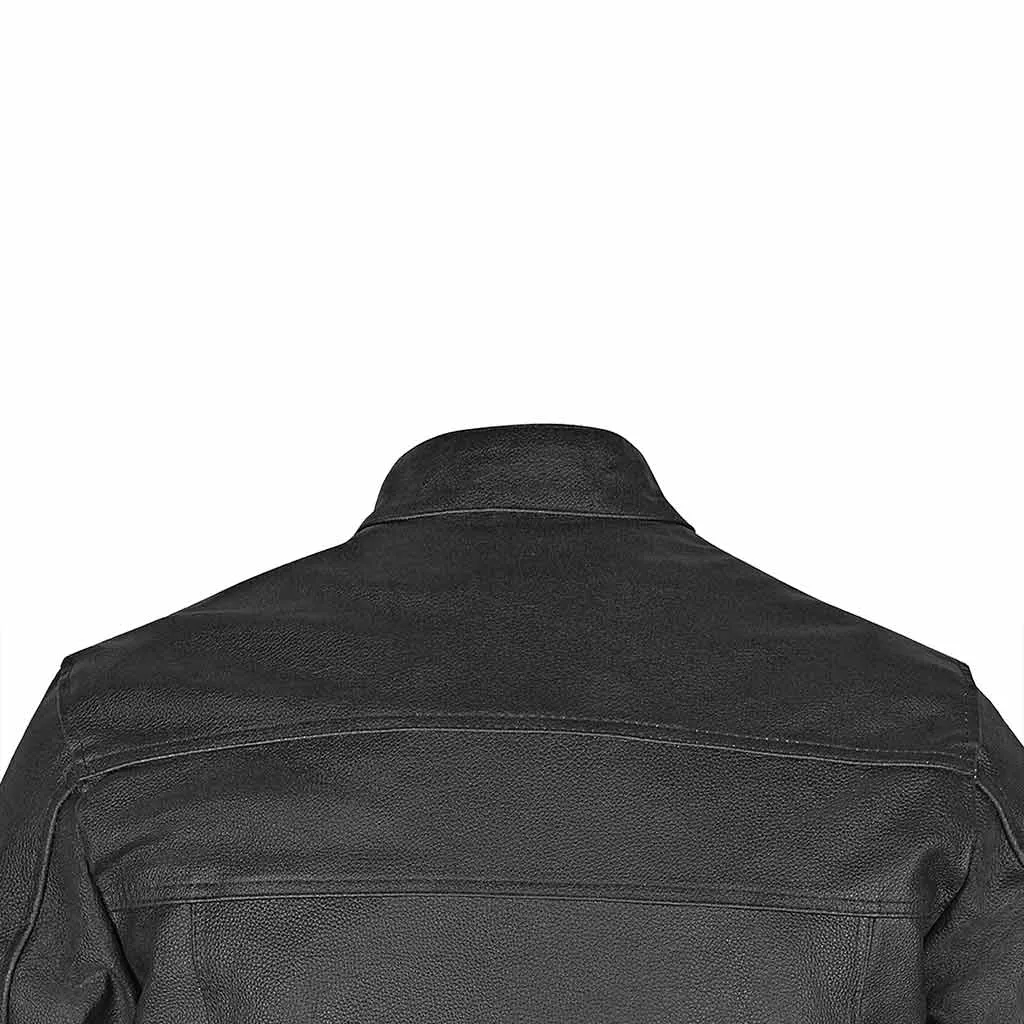 RIDERACT® Mens Leather Motorcycle Jacket Classico Moto Jacket