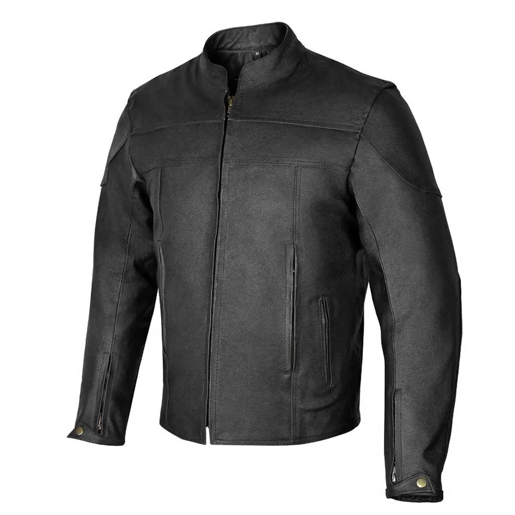 RIDERACT® Mens Leather Motorcycle Jacket Classico Moto Jacket