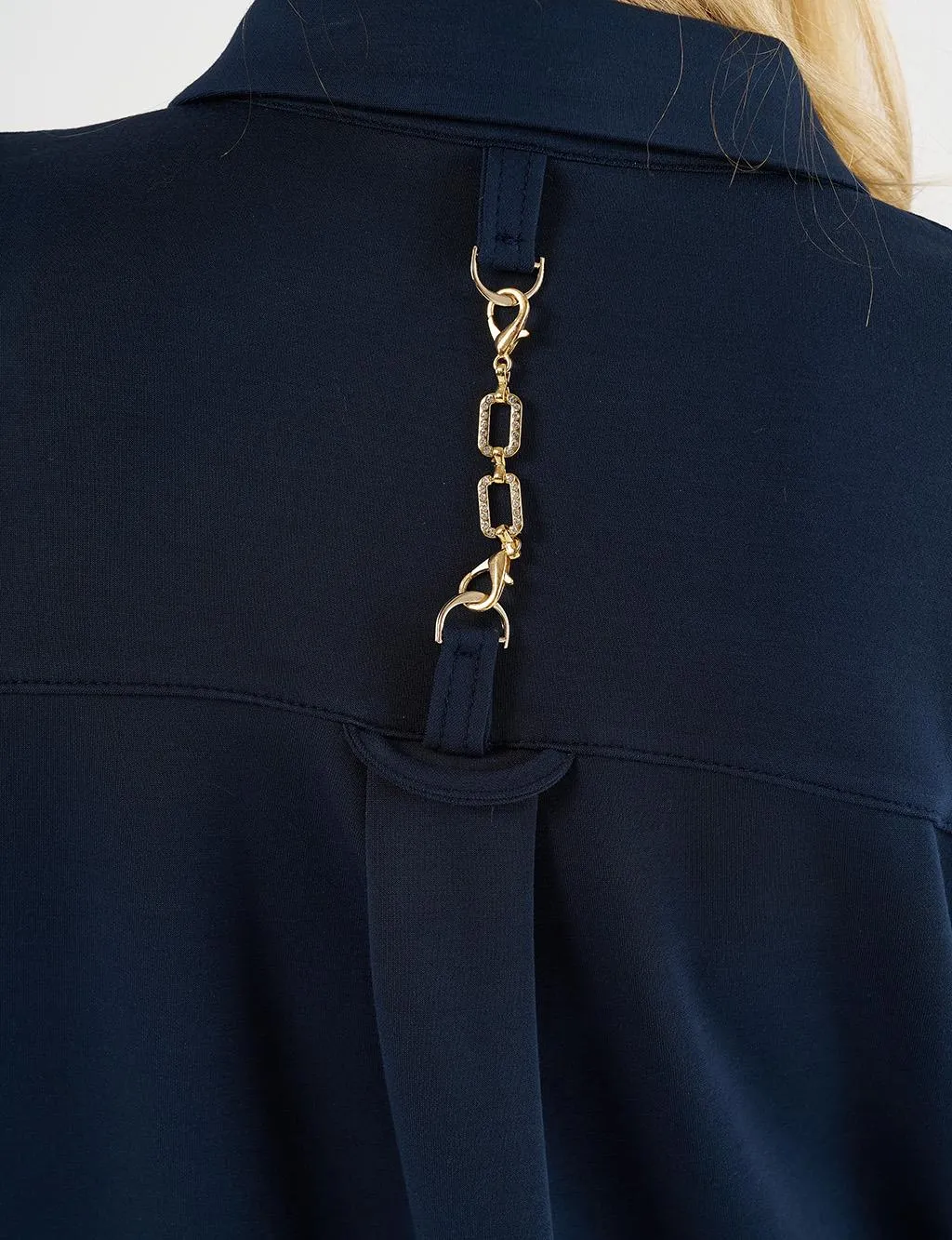 Scuba Double Suit Dark Navy Blue with Pocket Details