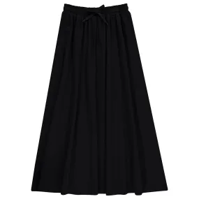 skirt maxi zig zag stitch - black