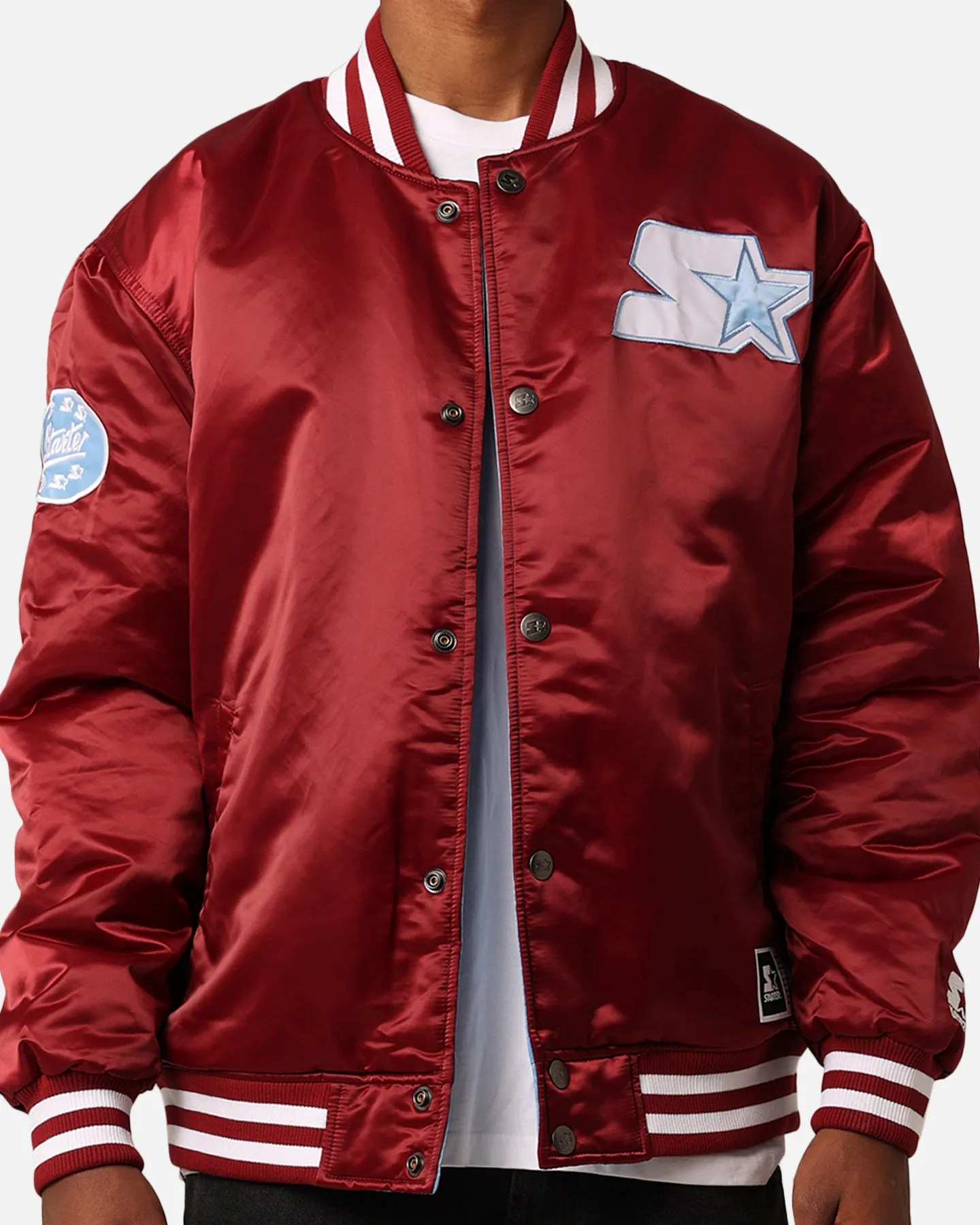 Starter Reversible Star Bomber Jacket Maroon/Blue