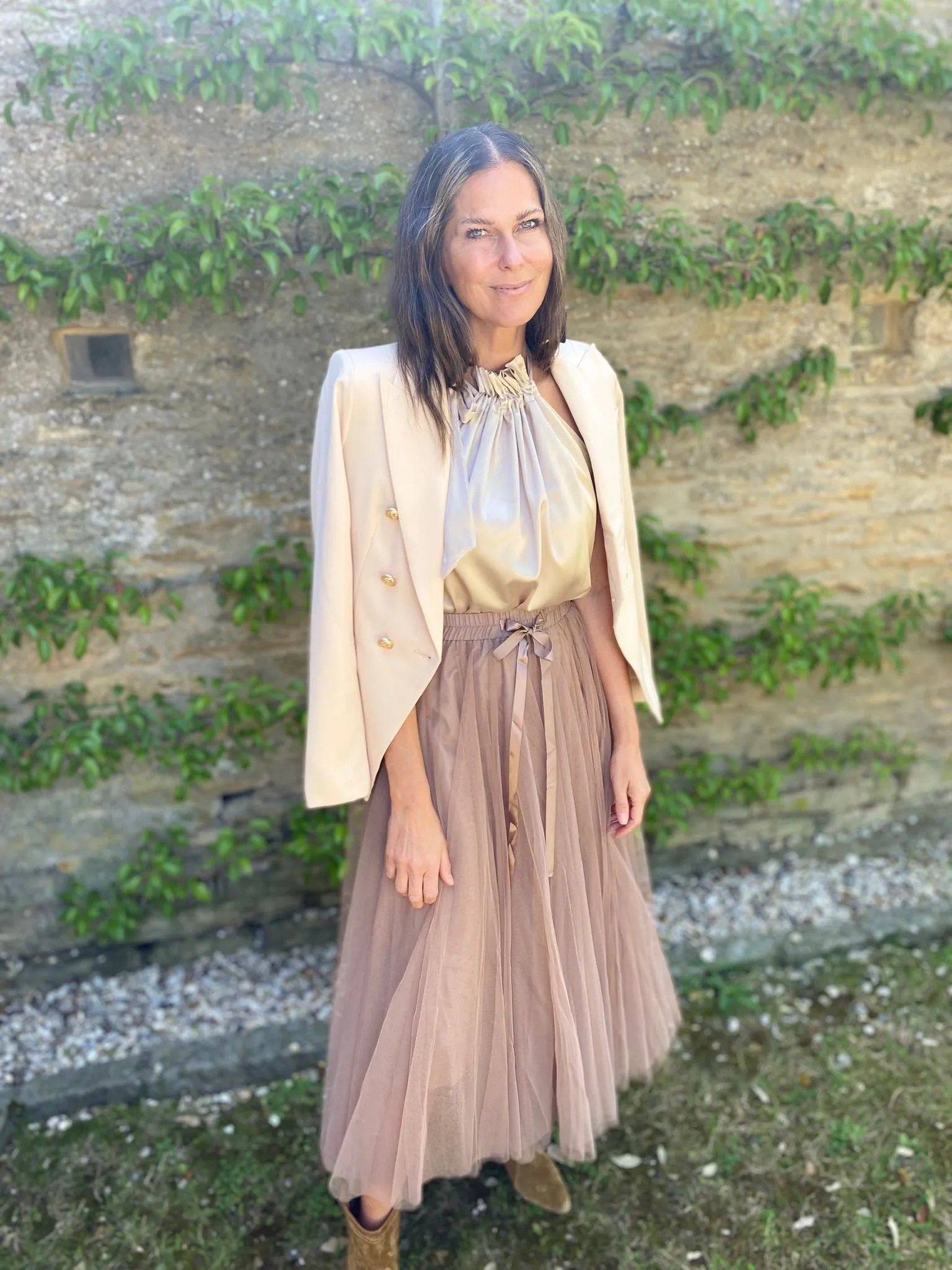Tessa Tulle Skirt Camel