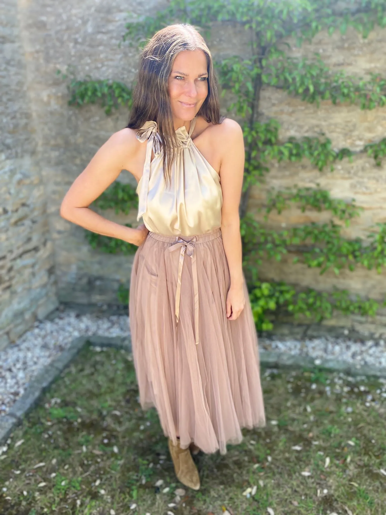Tessa Tulle Skirt Camel