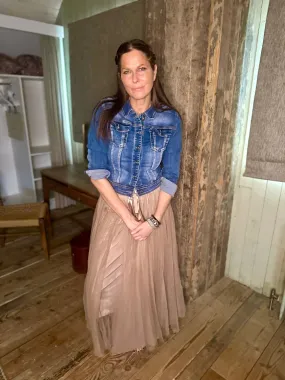 Tessa Tulle Skirt Camel