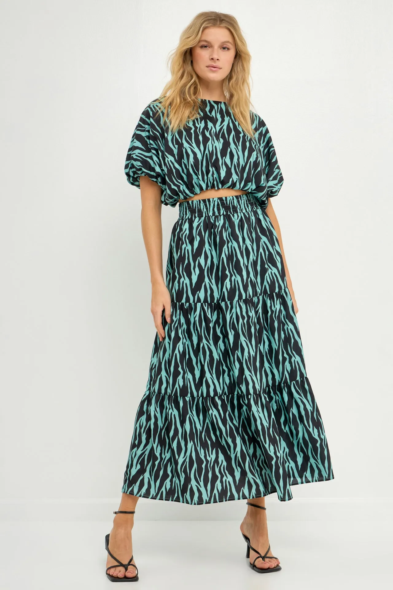 Tiger Print Maxi Skirt