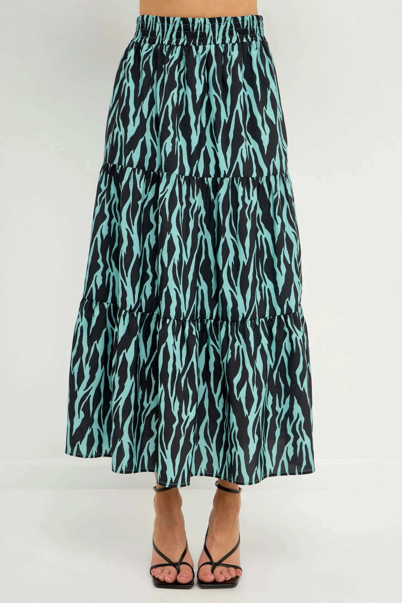Tiger Print Maxi Skirt