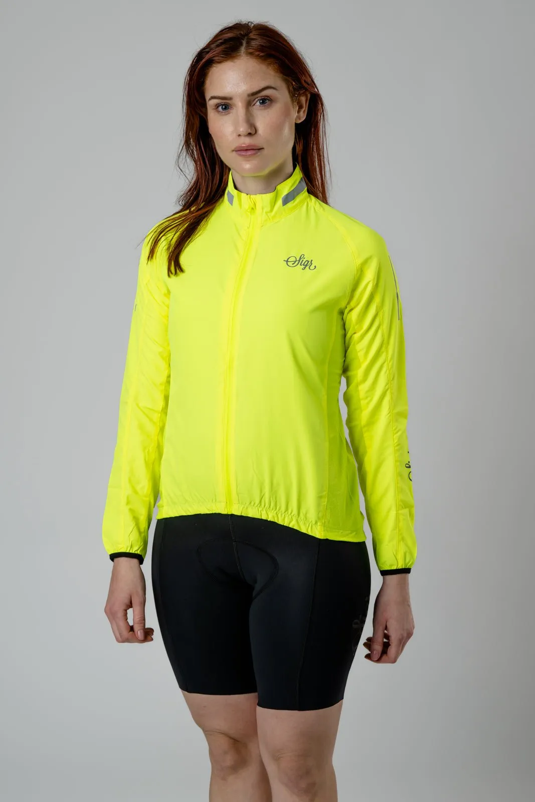 Treriksröset Yellow Women's Cycling Wind/Pack Jacket