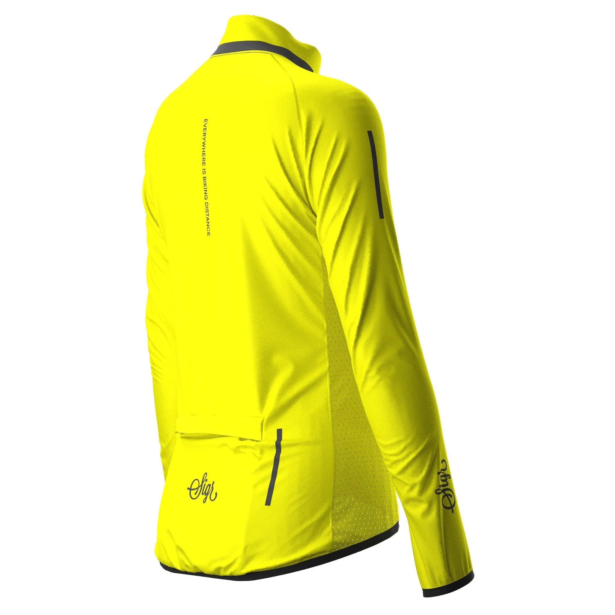 Treriksröset Yellow Women's Cycling Wind/Pack Jacket