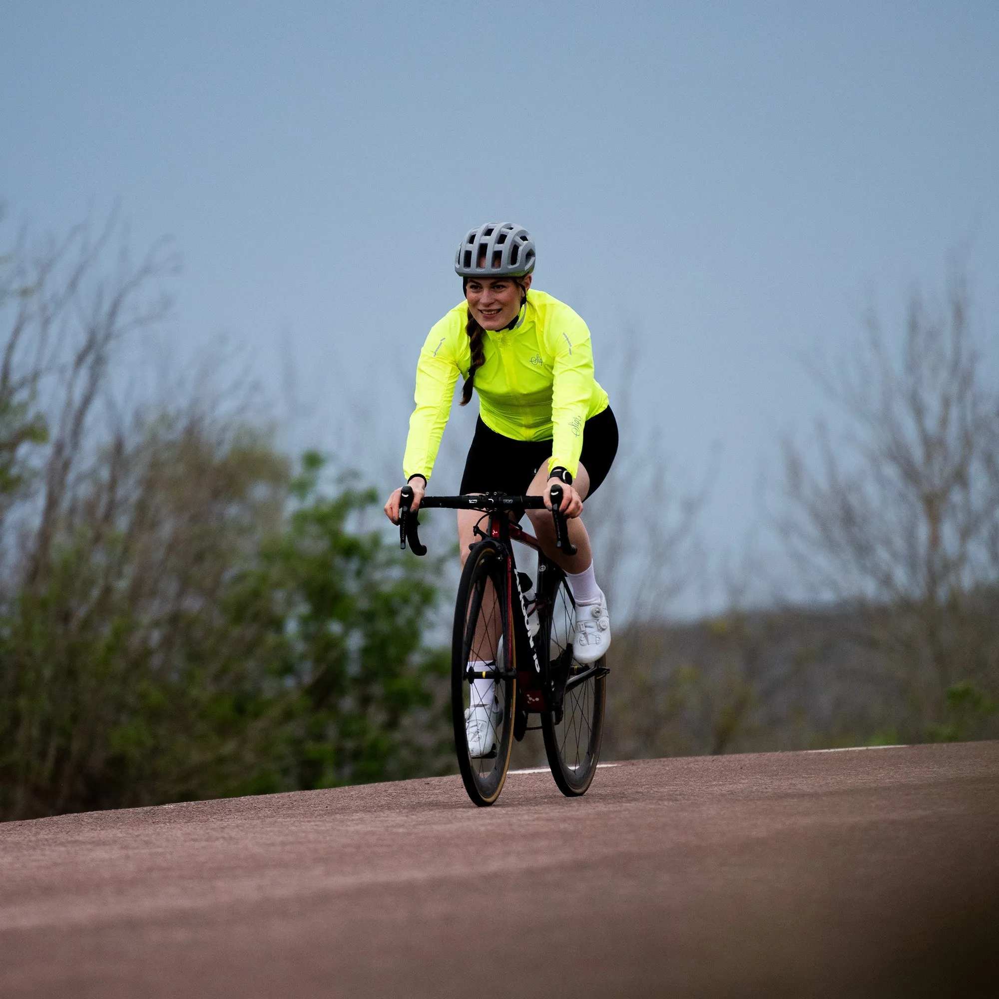 Treriksröset Yellow Women's Cycling Wind/Pack Jacket