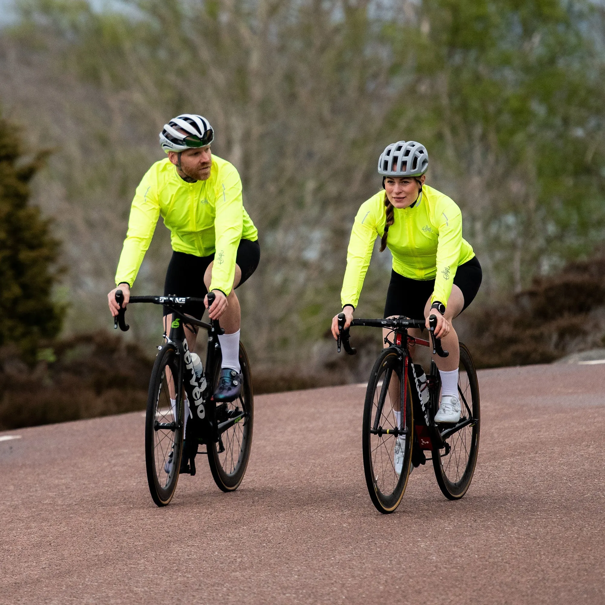Treriksröset Yellow Women's Cycling Wind/Pack Jacket