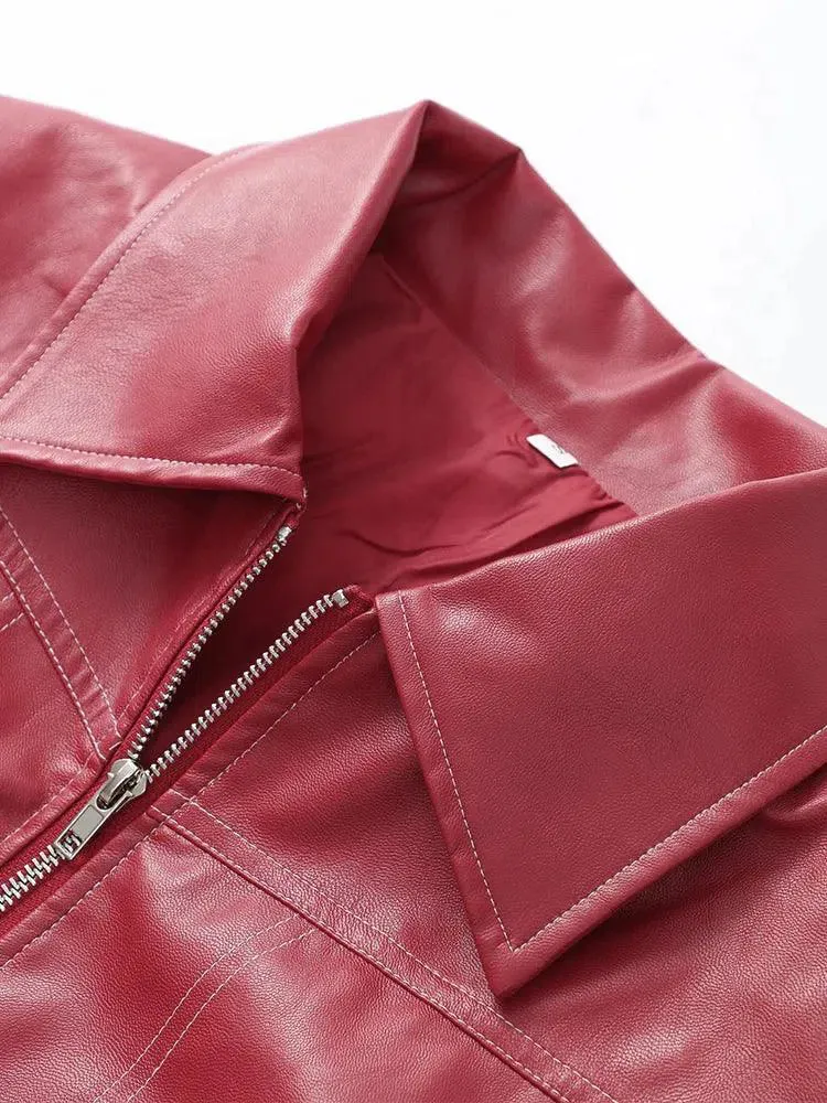 Valentina – Glossy vegan leather – Bomber jacket