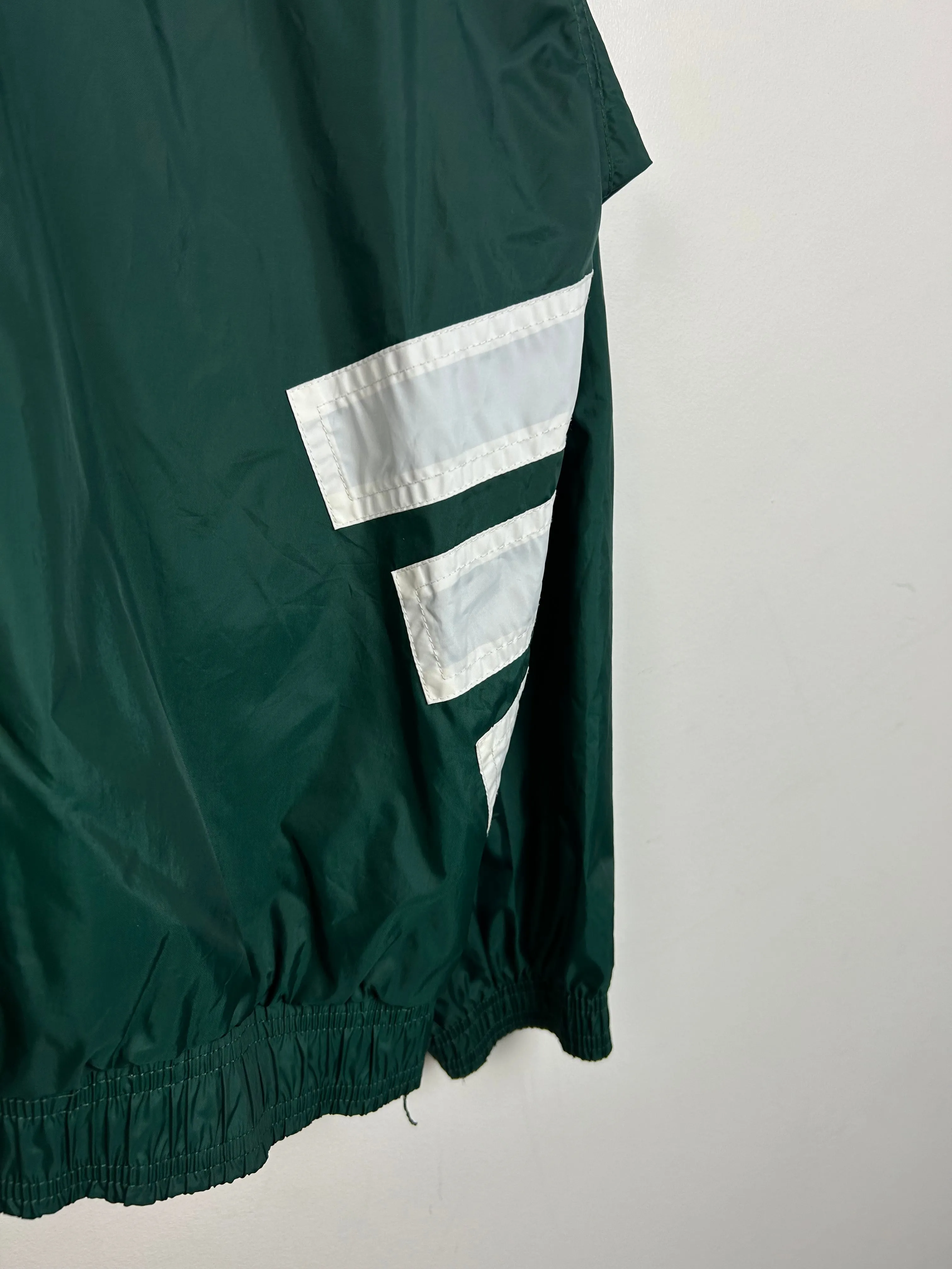 Vintage 90s Adidas Nazarene Baseball Forest Green Windbreaker