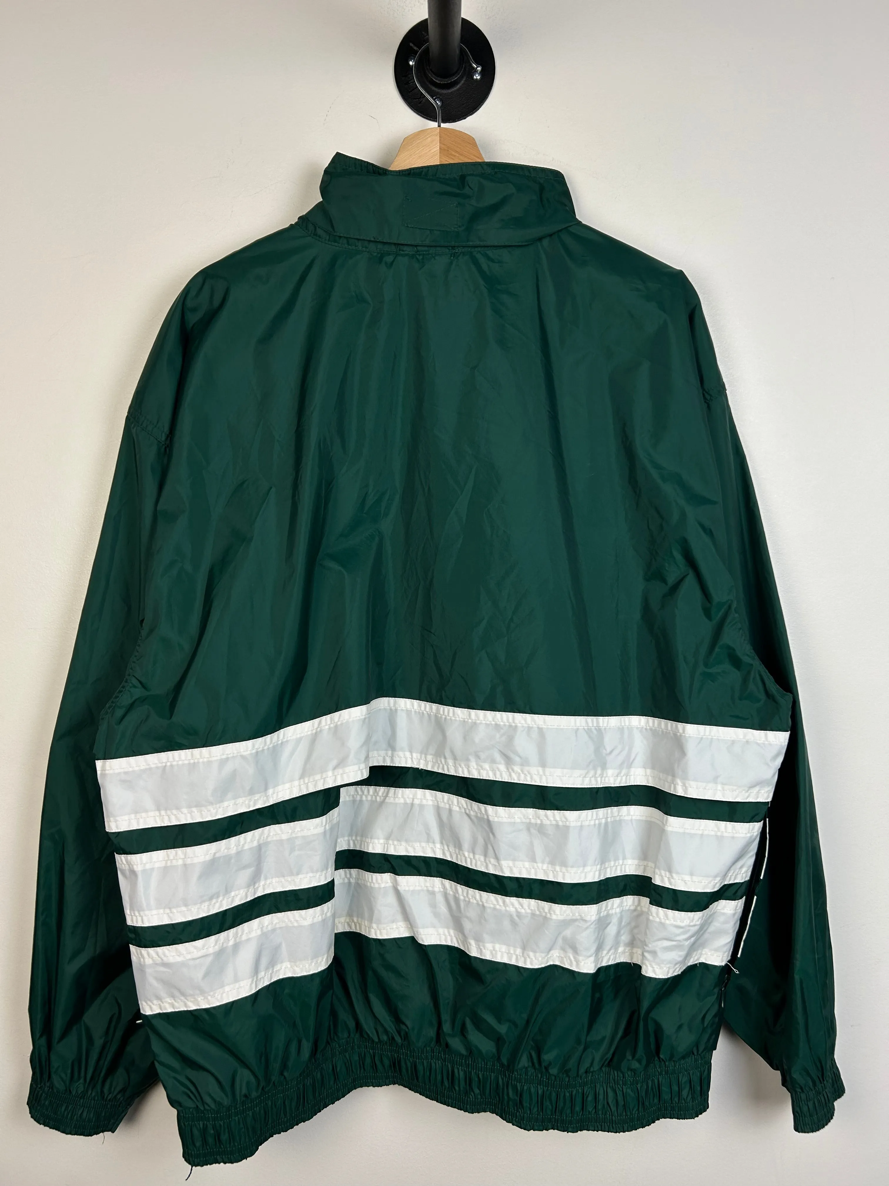 Vintage 90s Adidas Nazarene Baseball Forest Green Windbreaker