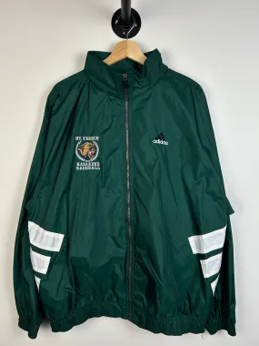 Vintage 90s Adidas Nazarene Baseball Forest Green Windbreaker