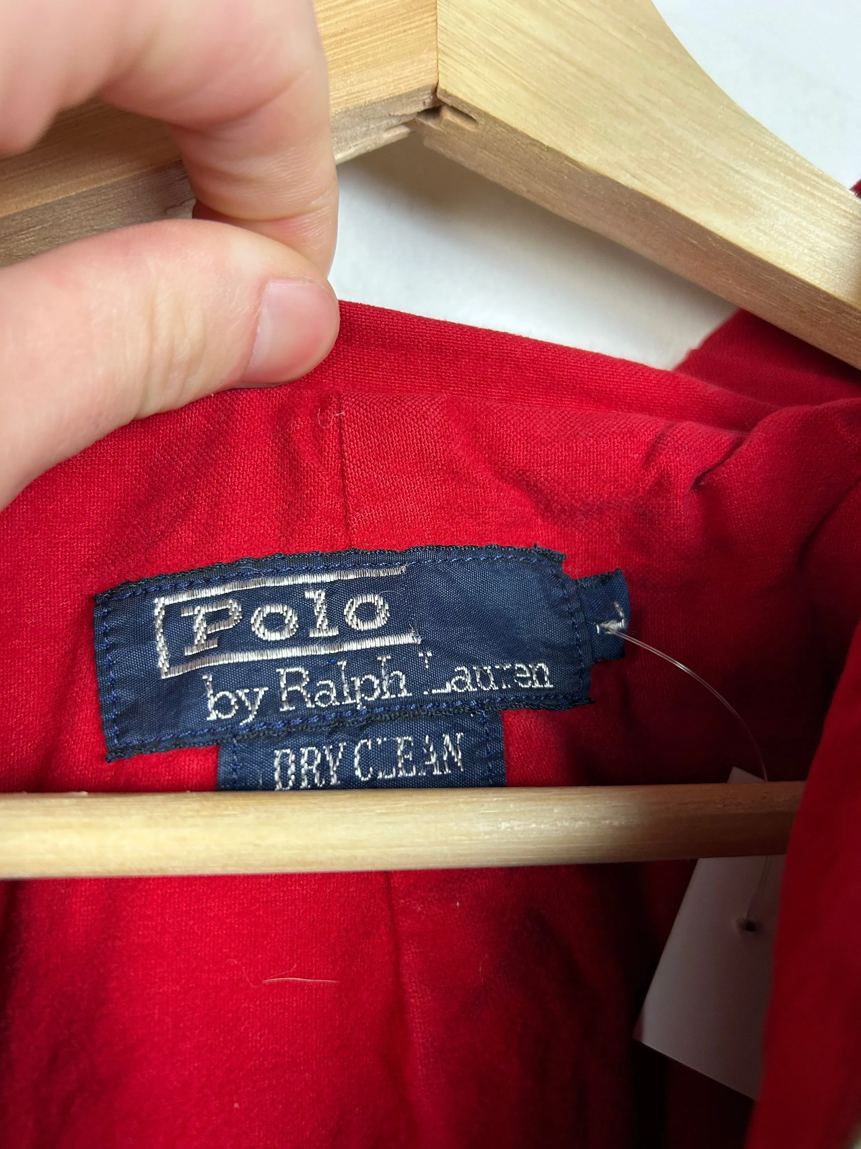 Vintage 90s Polo Ralph Lauren Uni Crest Grey Cropped Jacket