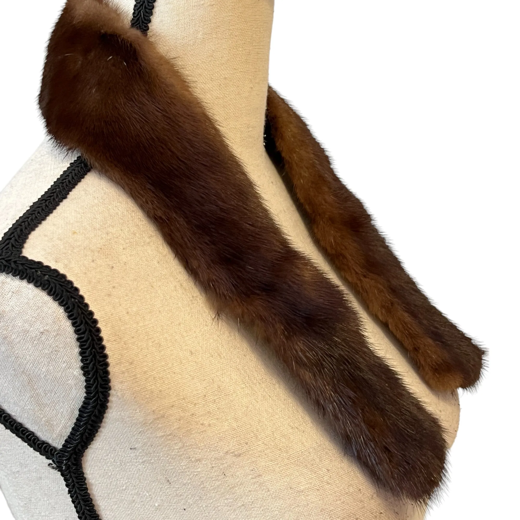 Vintage Brown Fur Collar
