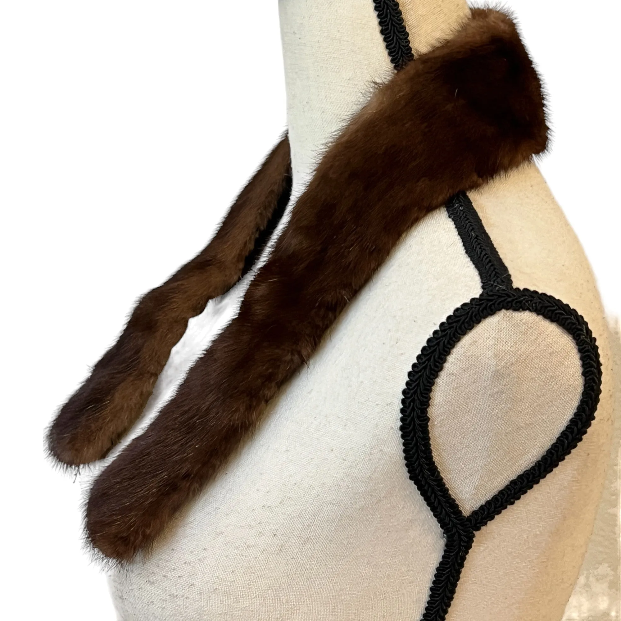 Vintage Brown Fur Collar