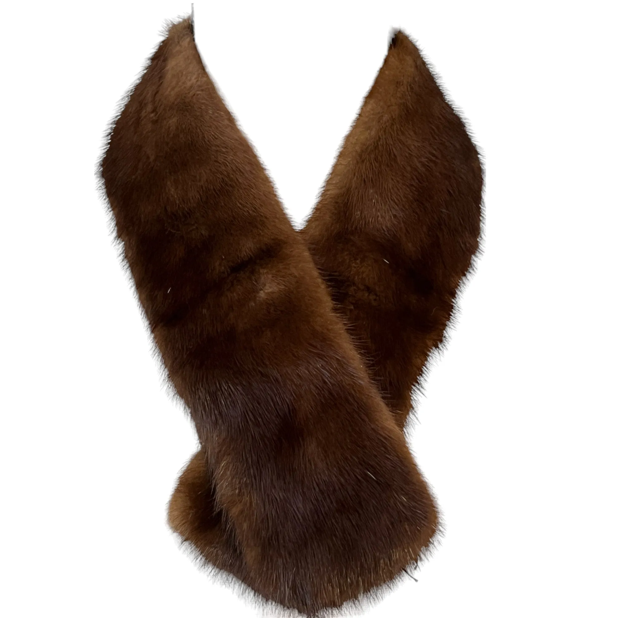Vintage Brown Fur Collar