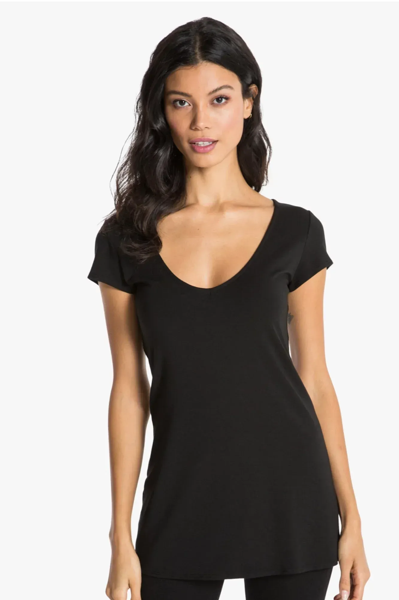 VIRGINIA SHORT SLEEVE TUNIC (HEATHER GREY)