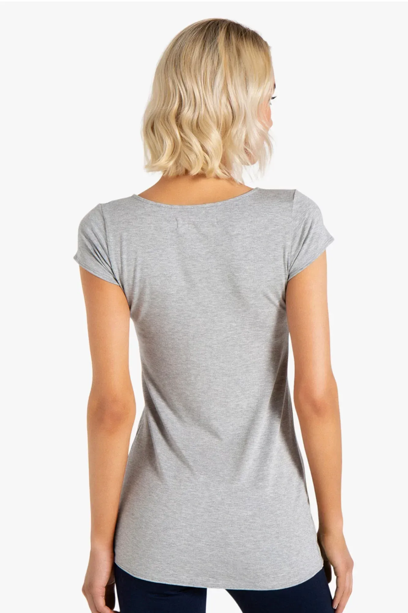 VIRGINIA SHORT SLEEVE TUNIC (HEATHER GREY)