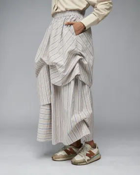 Women: The Layered Skirt (Grey Stripe)