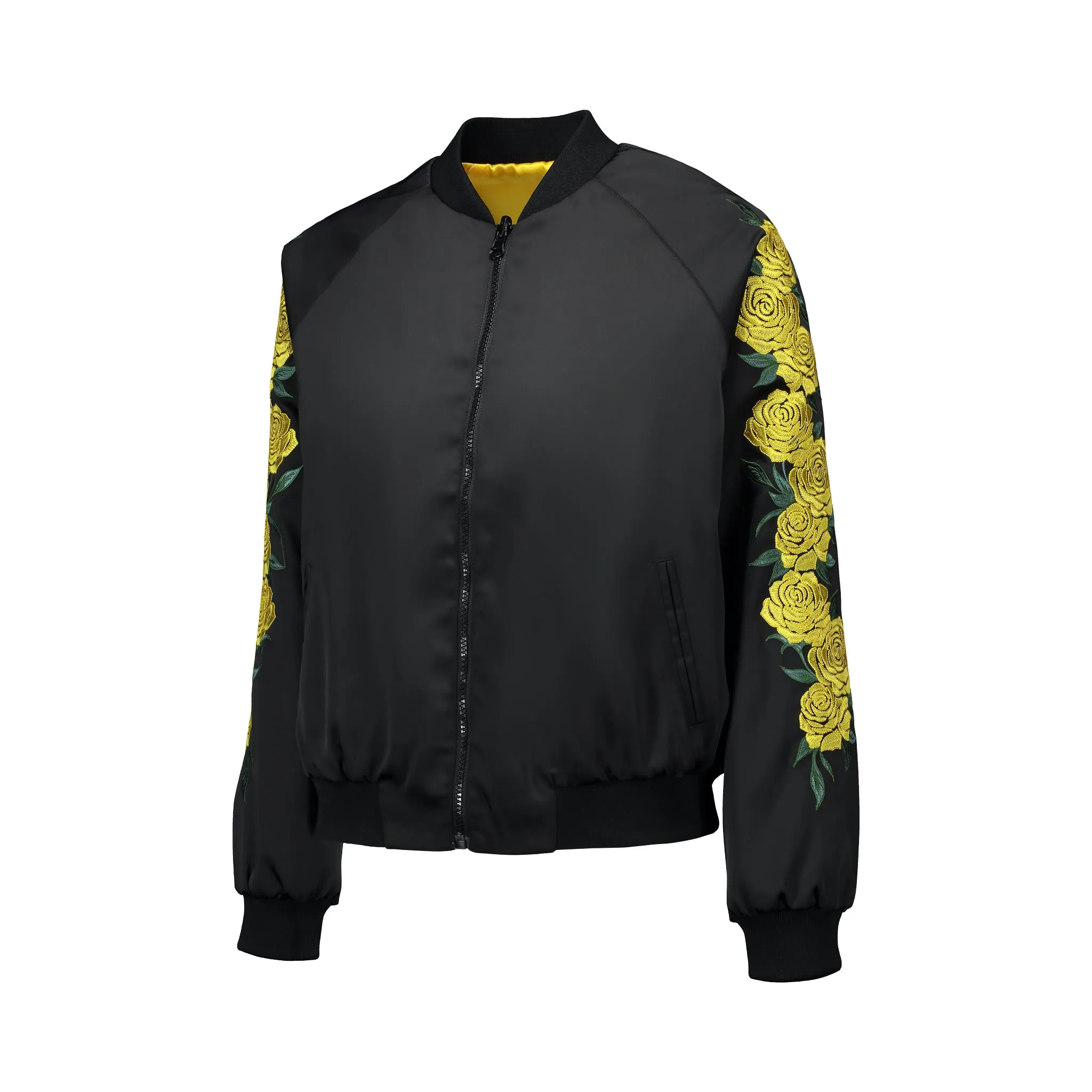 Yellow Rose Bomber Jacket