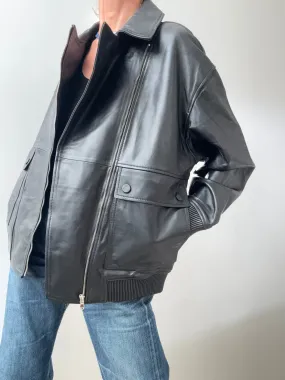 Yves Salomon Leather Bomber