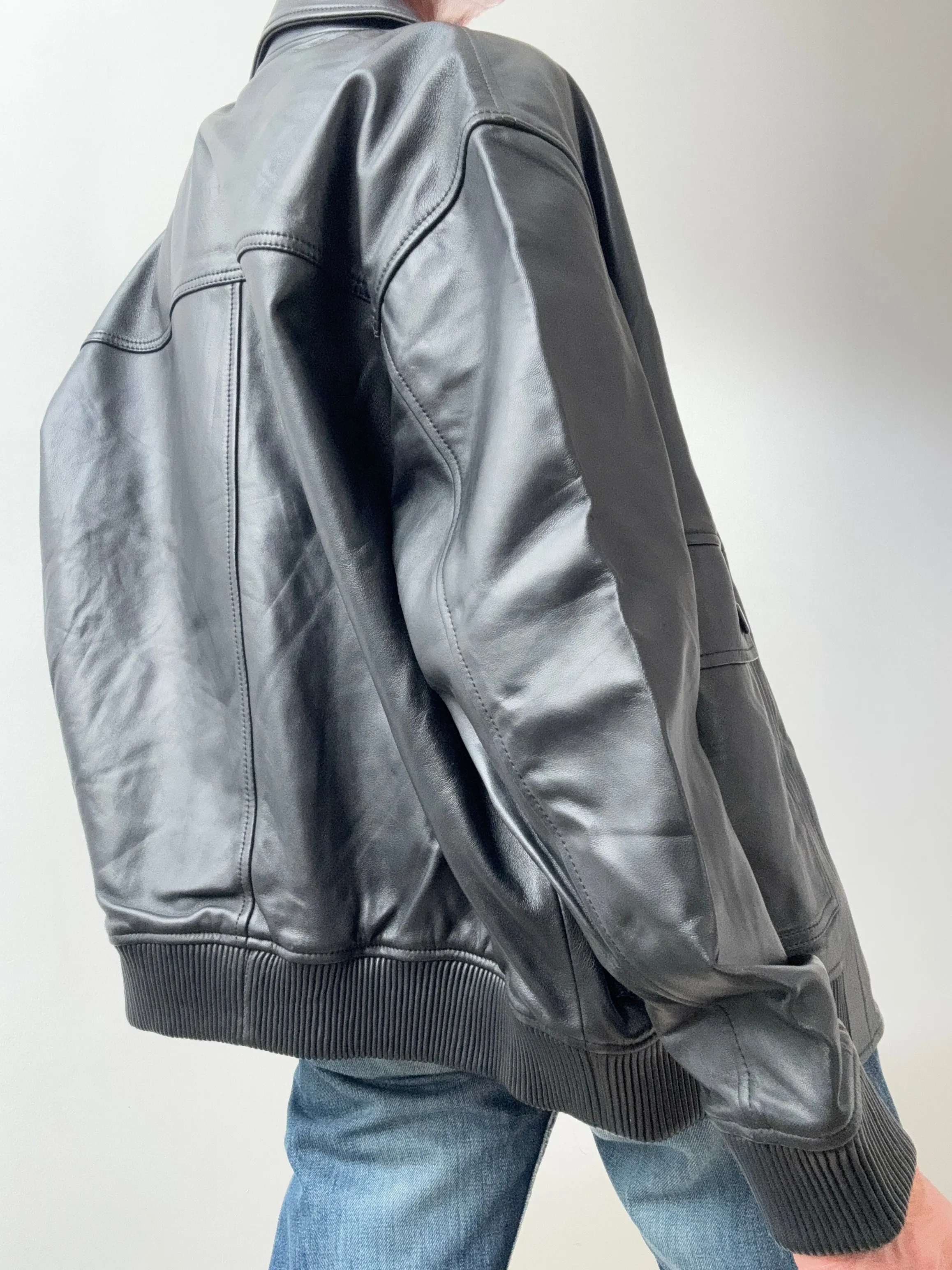 Yves Salomon Leather Bomber