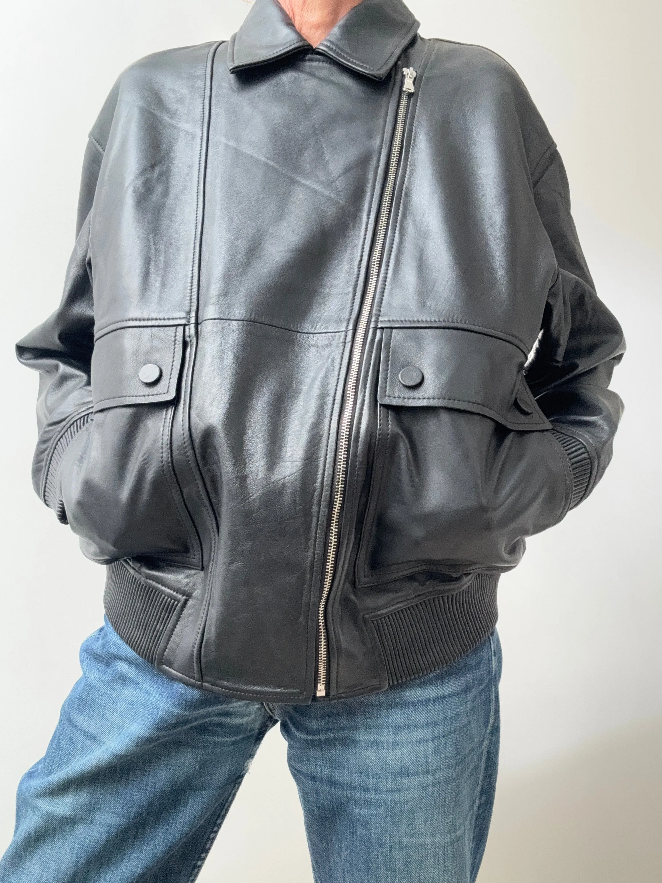 Yves Salomon Leather Bomber