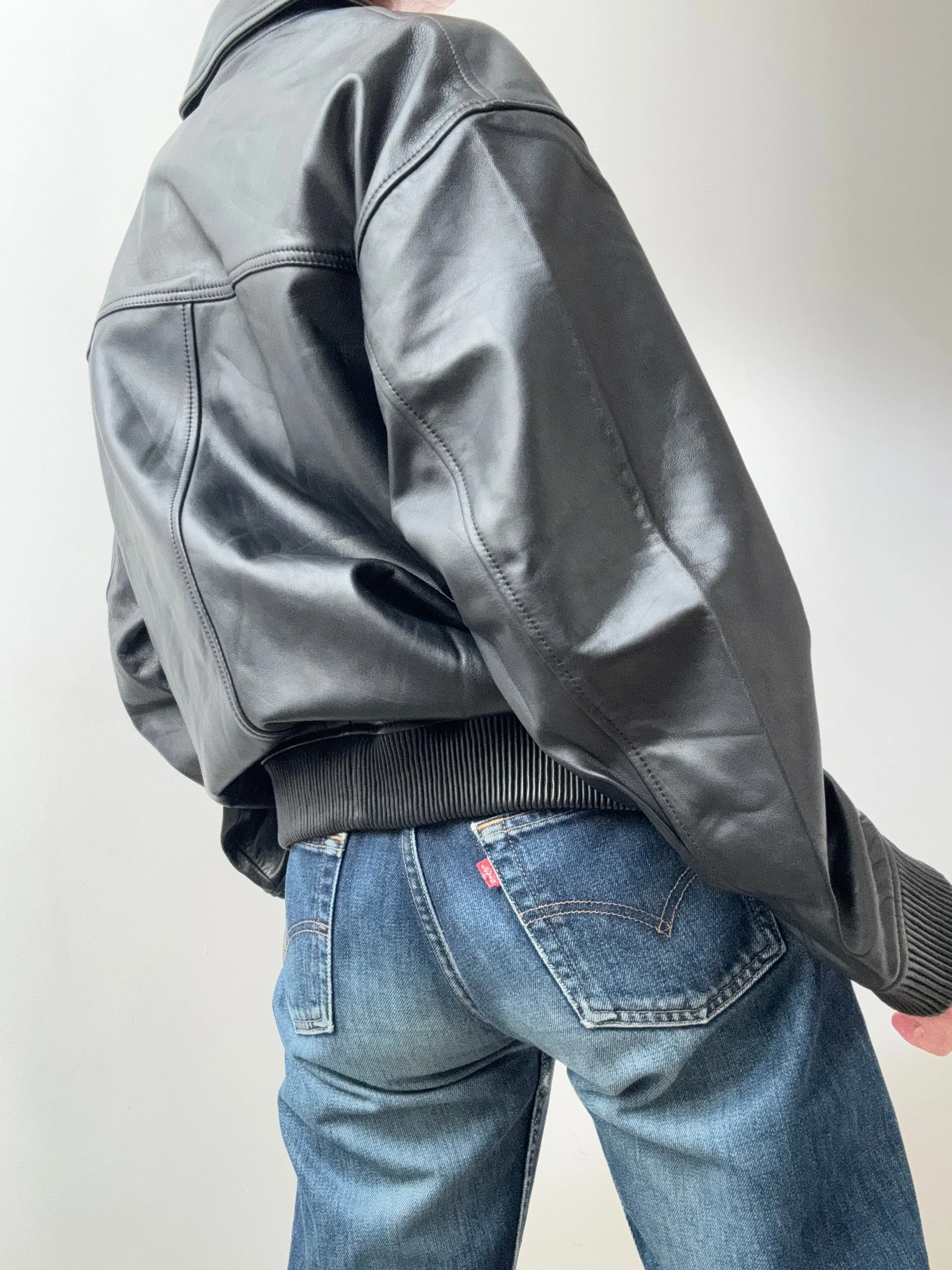 Yves Salomon Leather Bomber