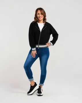 Zafina- Casey Hoodie - Z2055B - Black