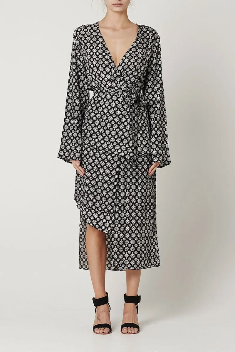 Zali Midi Dress Madallion Print