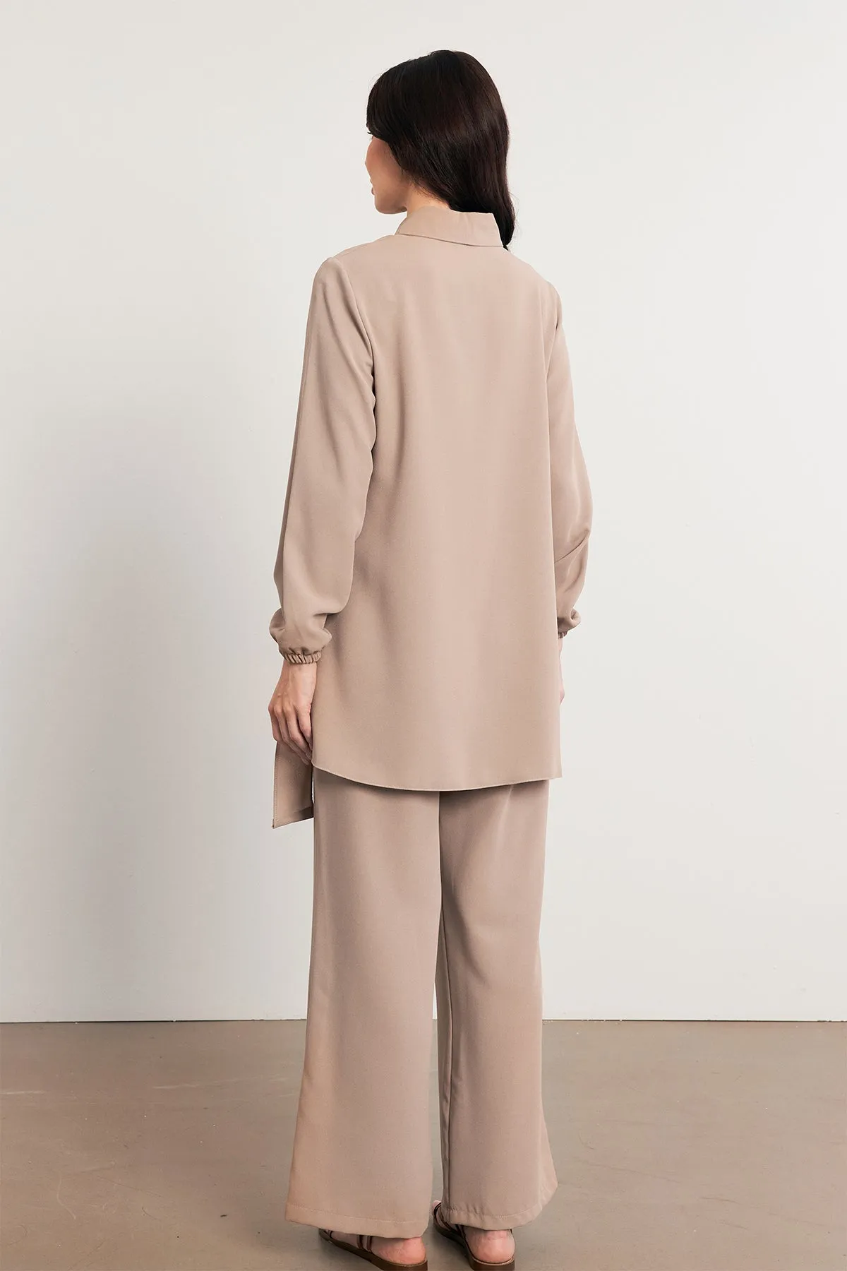ZRF Women Perla Tunic Pants Set - Beige - Cortazar