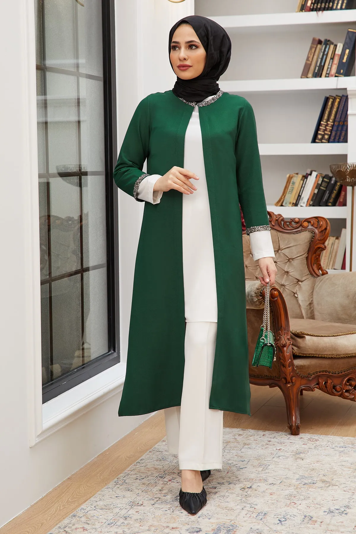ZRF Women Stone Striped Triple Set - Emerald - Komotiní